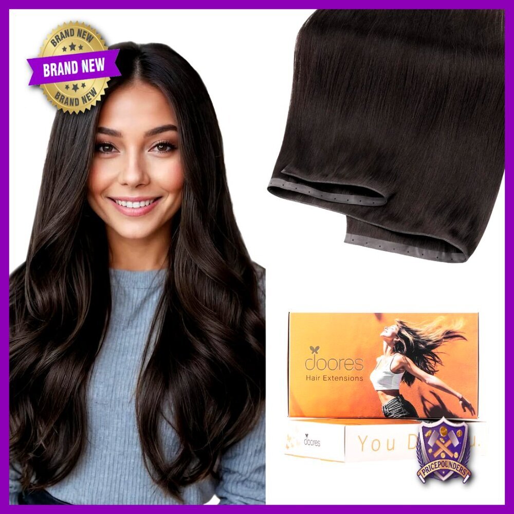 Human Hair Extensions 18 Inch Remy Weft Seamless Volume Length